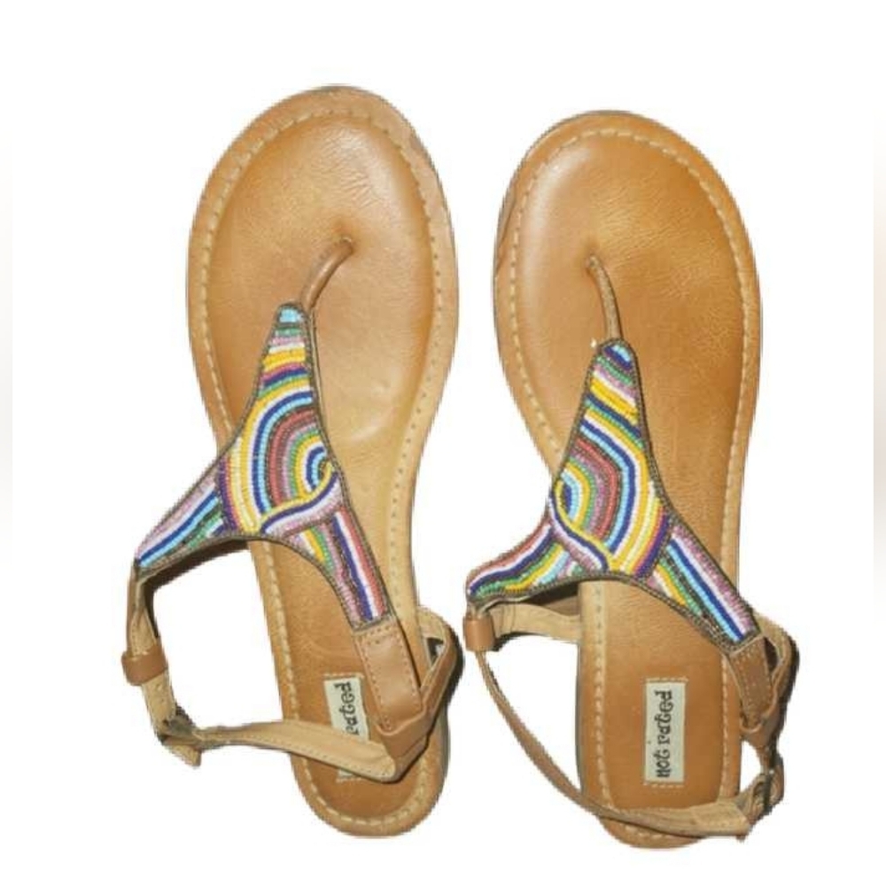 Not Rated Multicolor Beaded Sandals